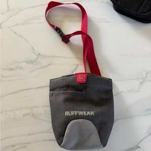 RuffWear Charcoal and Crimson Dog Treat Bag